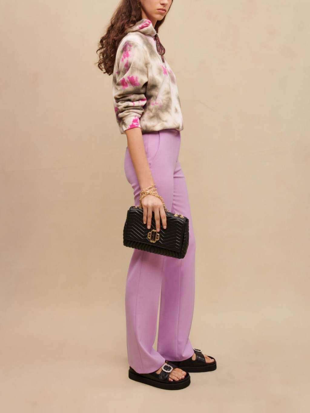 Maje Lilac Straight Leg Pants